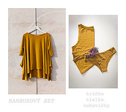 Iné oblečenie - BAMBUSOVÝ SET (Žltá) - 14114051_