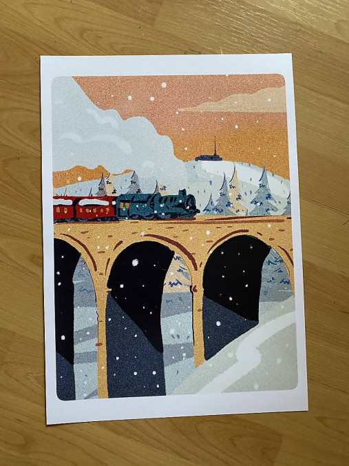 Grafika - Zima v Telgarte print - 14115790_