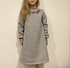Detské oblečenie - Teplákové folkové šatičky - 14116120_