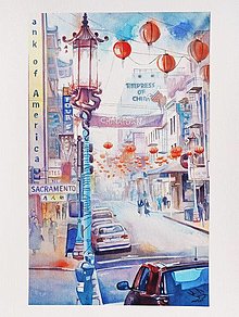 Grafika - Art Print, Chinatown, San Francisco, Kalifornia - 14115695_