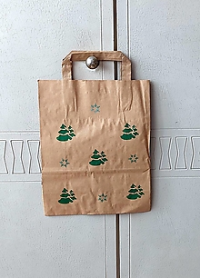 Iné tašky - vianočná darčeková taška stromčeky - 14115510_