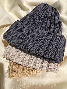 Čiapky, čelenky, klobúky - Ručne pletené čiapky - 14117001_