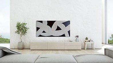 Obrazy - Preám abstraktné obrazy čierno biele art decor dekorácia do bytu, domu - 14116995_