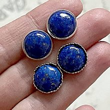 Náušnice - Lapis Lazuli Stud Earring / Napichovacie náušnice s lazuritom - 14119762_