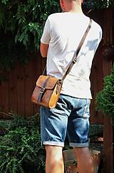 Pánske tašky - Pánska brašňa Black&Brown messenger - 14120128_