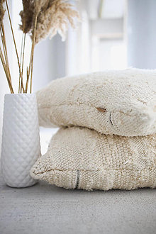 Úžitkový textil - Veľký podlahový vankúš  AVALANCHE, prírodna biela - 14120332_