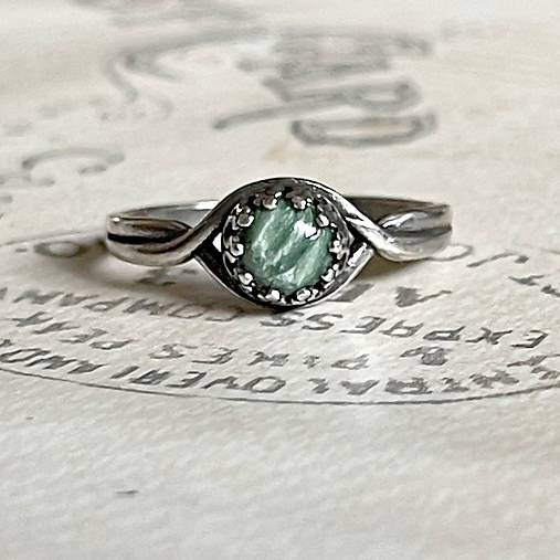 Seraphinite Ag925 Silver Ring  / Strieborný prsteň so serafinitom