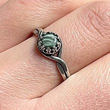 Prstene - Seraphinite Ag925 Silver Ring  / Strieborný prsteň so serafinitom - 14121263_