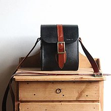 Pánske tašky - Pánska brašňa Black&Brown messenger - 14120492_