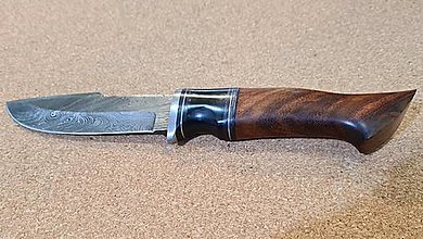 Príbory, varešky, pomôcky - Ručne vyrobený damaškový lovecký nôž - 14121342_