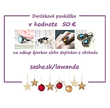 Darčekové poukážky - Vianočná darčeková poukážka 50€ - 14122251_