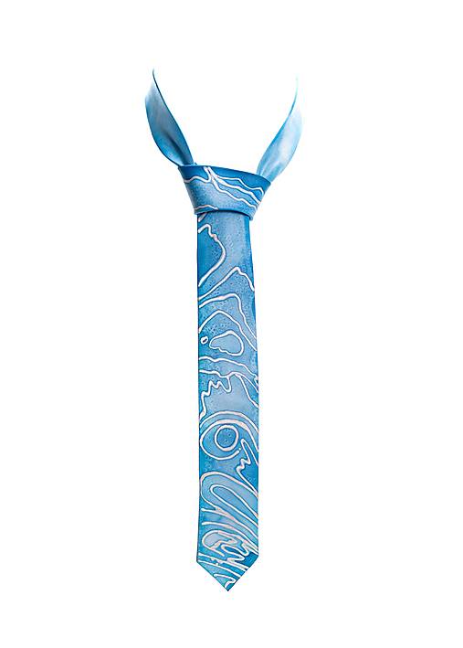 Pánske doplnky - Luxusná ručne maľovaná kravata100% hodvábny Satén - 14122986_