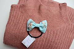 Detské doplnky - Vyšívané mašličky Nezábudka ♡ (Pastelové kvety) - 14123967_