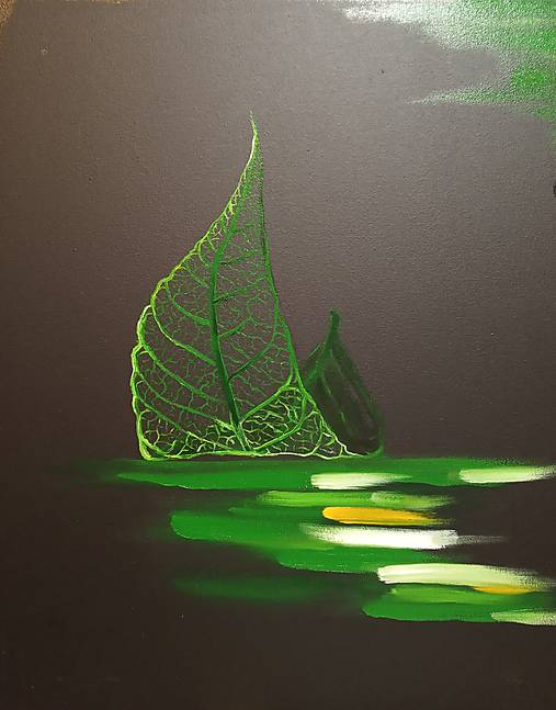 Obrazy - Green leaf - 14124562_