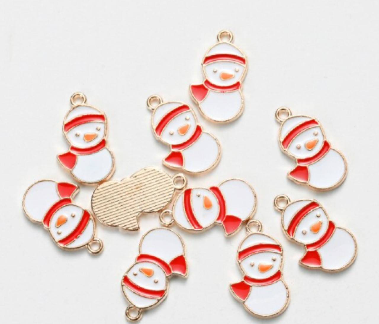 PR104 Prívesok vianočný snehuliak 1,5 x  2 cm