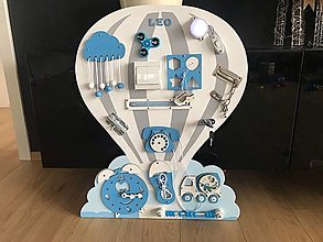 Hračky - Activity board pre deti BALON PRE CHLAPČEKA (modre komponenty) - 14128708_