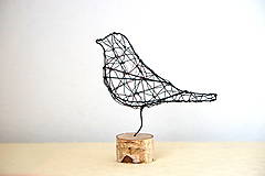 Sochy - minimalistický vtáčik* 20cm - 14128376_