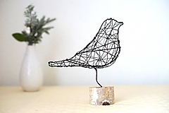 Sochy - minimalistický vtáčik* 20cm - 14128382_