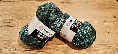 Galantéria - YarnArt Alpine Angora Melange (YarnArt Alpine Angora Melange - 439 modro zelená) - 14130429_