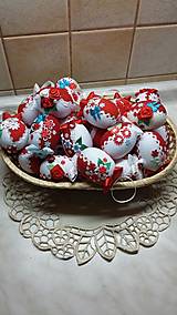 Dekorácie - Veľkonočné vajíčka červeno-biele - 14130537_