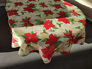 Úžitkový textil - Vianočné ruže Obrus - 14130348_