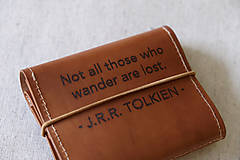 Pánske tašky - Vlastný text, kožená peňaženka  - 14133120_