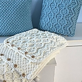 Úžitkový textil - * Blankytná modrá *  vankúše z Puffy Fine - 14135466_
