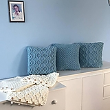 Úžitkový textil - * Blankytná modrá *  vankúše z Puffy Fine - 14135467_