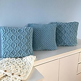 Úžitkový textil - * Blankytná modrá *  vankúše z Puffy Fine - 14135473_