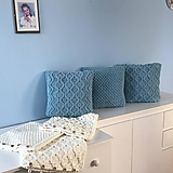Úžitkový textil - * Blankytná modrá *  vankúše z Puffy Fine - 14135517_