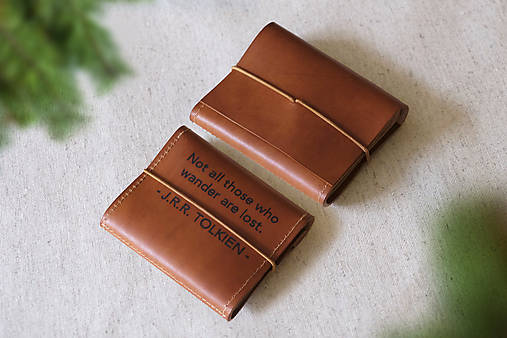 Vlastný text, kožená peňaženka 