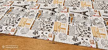 Textil - Bavlnená látka - PARIS FRANCE - cena za 10 cm - 14136319_