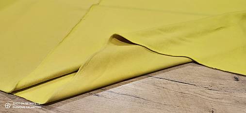 Textil - Počesaná teplákovina - cena za 10 centimetrov (Žltá) - 14137701_