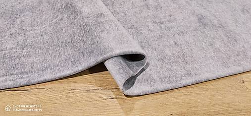 Textil - Bavlnený elastický Velúr -  Cena za 10 centimetrov (Šedá) - 14137716_