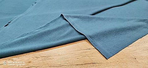 Textil - Počesaná teplákovina - cena za 10 centimetrov (Modrá) - 14137702_
