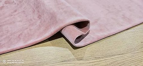 Textil - Bavlnený elastický Velúr -  Cena za 10 centimetrov (Ružová) - 14137714_