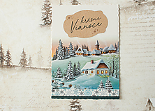Papier - Pohľadnica "Krásne Vianoce " - 14136403_