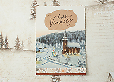 Papier - Pohľadnica "Krásne Vianoce II. " - 14136407_