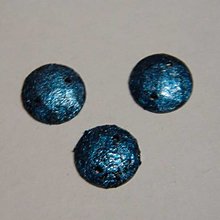 Iný materiál - 12mm našívacie kamienky kruhové povrch 6hran do špicata (modrý) - 14139429_