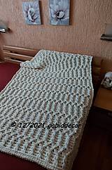 Úžitkový textil - Jemnučká deka z vlny puffy - smotanová - 14138625_