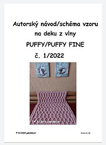 Návody a literatúra - Autorský návod/schéma vzoru na deku z vlny PUFFY/PUFFY FINE č. 1/2022 - 14138745_