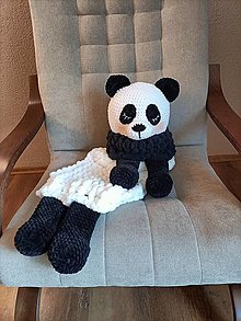 Hračky - Háčkovaný pyžamožrút panda - 14138233_
