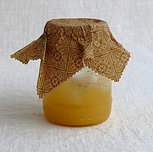 Príbory, varešky, pomôcky - FILKI voskáň - voskovaný obrúsok mini (béžový ornament) - 14138635_