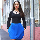 Sukne - autorská sukně s kapsami "ROYAL BLUE" No.5 - 14140706_