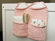 Detský textil - Vreckový organizér ružový - 14141168_