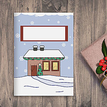 Papiernictvo - Zápisník nápadov na vianočné darčeky domček veľký - 14143141_