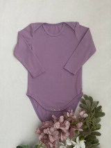 Detské oblečenie - Jednofarebné body lila fialové 86 - 14144455_