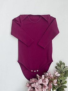 Detské oblečenie - Jednofarebné body lila orchidea 86 - 14144467_