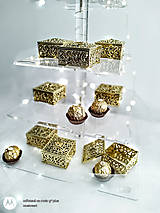 Iný materiál - Krabičky pre svadobných hostí -  zlaté ornamenty - 14143554_