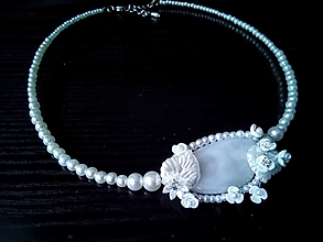 Náhrdelníky - Perličkový náhrdelník - biely - 14147389_